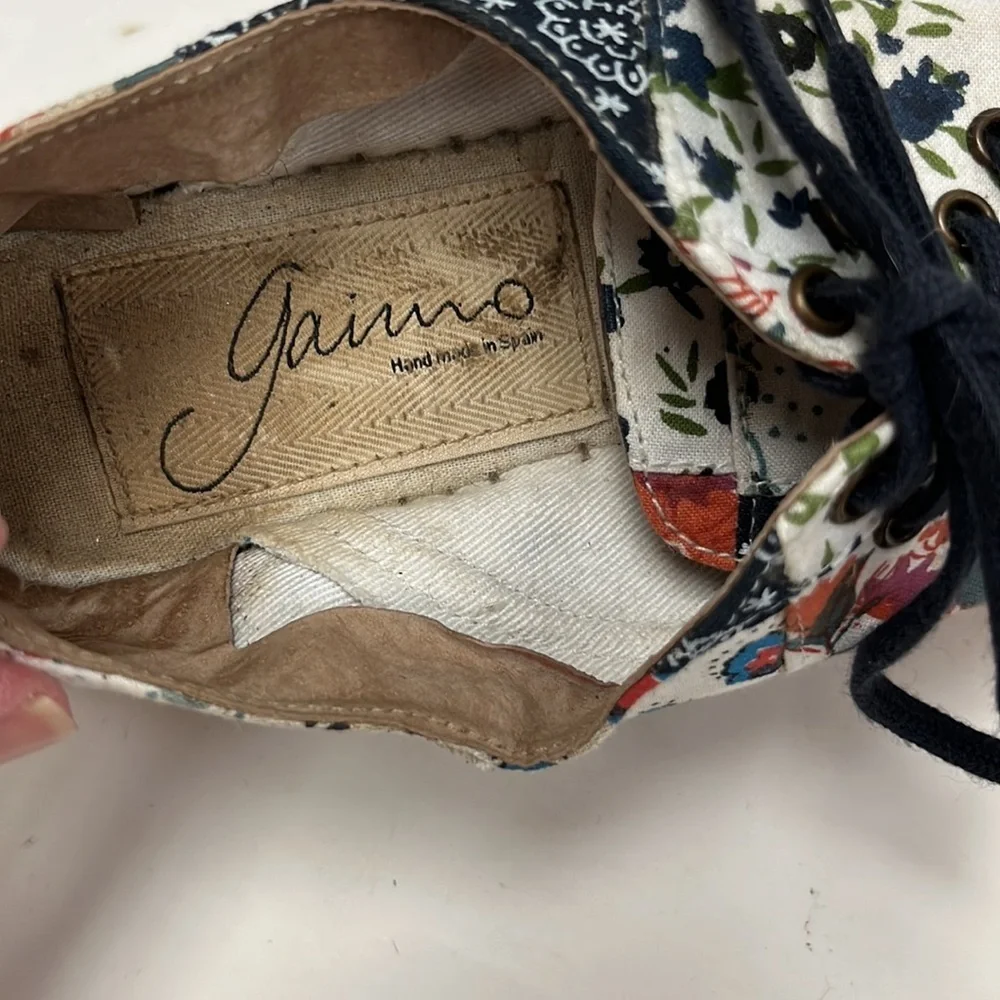 Gairno Floral Cotton Espadrilles “ Hand Made in Spain”